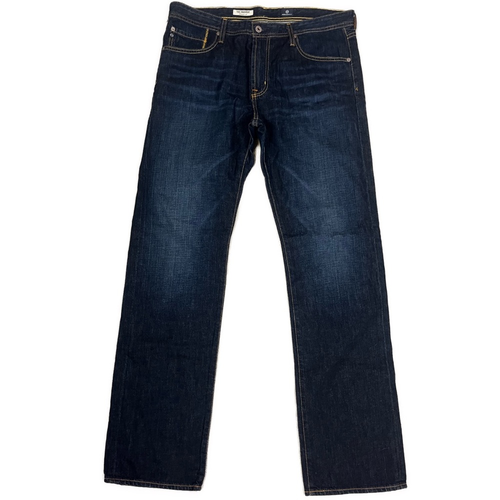 AG Adriano Goldschmied Men's‎ The Protégé Dark Wash Straight Leg Jeans- 36/34 - Picture 2 of 8